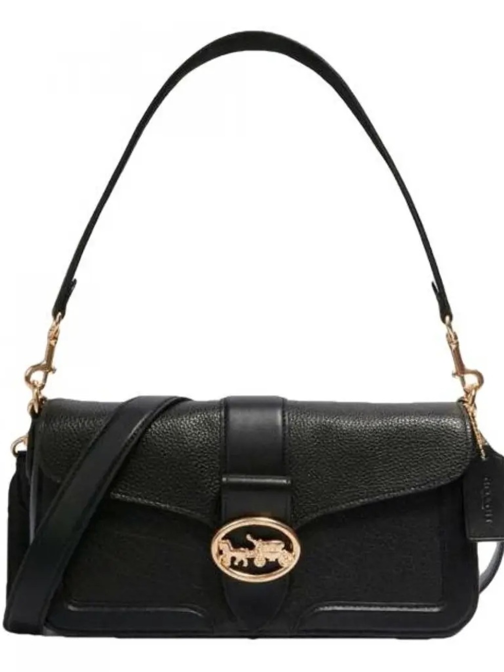 Coach Georgie Black Leather Shoulder bag